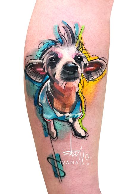 Dog Portrait Tattoo Design